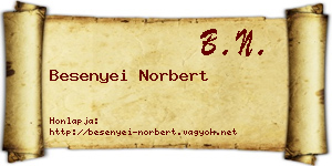 Besenyei Norbert névjegykártya