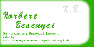 norbert besenyei business card